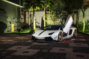 Lamborghini Aventador LP700-4 on ADV.1 Wheels (ADV05CTSCS Gold) 2015 года